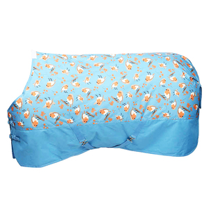 Couverture d'hiver imperméable pour cheval avec col haut et 4 sangles pour les pattes, en tissu Oxford noir avec doublure en polaire, pour usage extérieur - Product Image 6