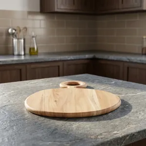 Planche à découper en bois de qualité supérieure avec poignée en anneau, antidérapante, durable, pour la cuisine à domicile ou à l'hôtel - Product Image 5