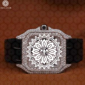 Reloj de Acero Inoxidable para Hombre Charm Jewells, 40 mm, Detalles de Diamantes, Movimiento Mecánico Analógico, Resistente al Agua 10 Bar, Automático - Product Image 1