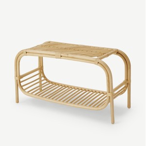 Wooden cane <b>shoe</b> <b>rack</b> cabinet rattan storage shelf with storage supplier sale crafted furniture - Product Image 1