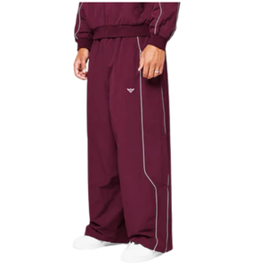 Pantalon de survêtement unisexe personnalisé taille haute jambe large, taille élastique, logo, respirant, séchage rapide, 100 % polyester, pour entraînement, gym, fitness - Product Image 1