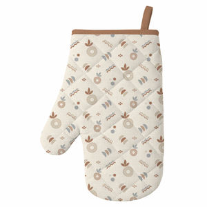 ชุดถุงมือกันความร้อนผ้าฝ้าย, ถุงมือกันความร้อนแบบเย็บติดกันสำหรับครัว, การอบขนม, บาร์บีคิว และปิ้งย่าง, ทนทานและสวมใส่สบาย - Product Image 2