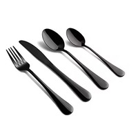 Ensemble de couverts de table en acier inoxydable poli miroir, écologique et moderne, pour les maisons contemporaines, les cafés et les entreprises de restauration