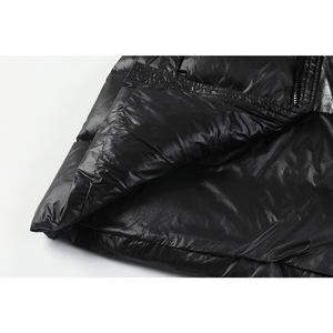 Chaqueta Bomber Acolchada Negra para Hombre, Colección Grace, Lona Gruesa, Resistente al Viento, Informal, para Invierno, Relleno de Poliéster, Cierre de Cremallera - Product Image 4