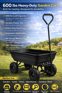 Carretilla de Jardín de Metal, Plástico y Goma de Alta Resistencia OEM/ODM con Mecanismo de Descarga Patentado para Transportar Leña y Restos de Jardín - Modelo GARPYC000 - Product Image 4