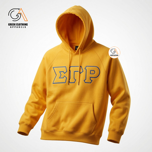 Sudadera con Capucha de Mezclilla Personalizada, Resistente, Ecológica, Antiarrugas, Transpirable, con Letras Griegas Sigma Gamma Rho, Puños Acanalados Premium - Product Image 6