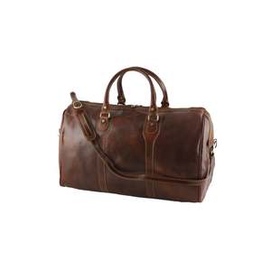 กระเป๋าเดินทางหนังสไตล์เรโทร ดัฟเฟิลวีคเอนเดอร์ ความจุขนาดใหญ่ พกพาสะดวก น้ำหนักเบา ทำด้วยมือ กระเป๋าถือขึ้นเครื่อง ซิปใส่พาสปอร์ตด้านนอก - Product Image 1