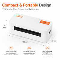 Imprimante d'étiquettes d'expédition thermique Bluetooth USB 4x6 150 mm/s 203 DPI Imprimante de codes-barres compacte pour la logistique e-commerce