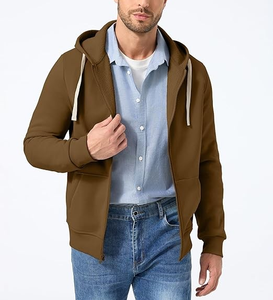 Sudadera con Capucha y Cremallera Completa para Hombre, de Forro Polar, con Cordón Ajustable, de Manga Larga, Casual, de Calidad Premium, 380 GSM - Product Image 1
