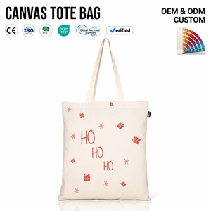 Sac fourre-tout en toile personnalisable avec logo couleur, taille moyenne, poignée en ruban, étiquette tissée, options d'impression multiples, lettres sur mesure, entièrement personnalisable - Product Image 2