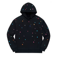 Sweat-shirt à capuche personnalisé pour homme avec strass 2026 – Vente en gros, mode, couleur, logo et étiquettes personnalisables