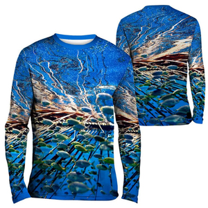 Chemise de pêche éco-responsable anti-UV en tissu respirant, impression de logo personnalisé, commande en gros OEM, livraison rapide mondiale - Product Image 4