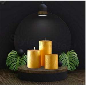 RIBBED <b>CANDLES</b> designs decor option Home Decoration Weddings Christmas Easter Birthday & Valentine's Day - Product Image 2