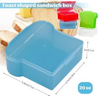 Contenants à sandwich pour boîtes à lunch Bentos Stockage des aliments Boîte à sandwich réutilisable en forme de pain grillé