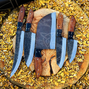 ชุดมีดเชฟสแตนเลสขายดี พร้อมด้ามไม้และอุปกรณ์เสริม มีดทำครัวด้ามจับโค้งมน ชุดมีดครัว - Product Image 2