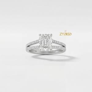 แหวนหมั้นเพชรทรงเรเดียนท์คัท VS คุณภาพสูงจากแล็บ ประดับด้วยประกายระยิบระยับอย่างสวยงาม ชุบทอง 14K/18K สำหรับผู้หญิงในงานปาร์ตี้ - Product Image 3