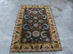 Tapis traditionnel en laine tufté à la main, tapis oriental floral, tapis de luxe fait main pour salon et chambre à coucher - Product Image 4