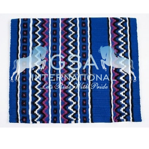 Tapis de selle de spectacle en laine néo-zélandaise 34x42 personnalisé Tapis de style occidental pour l'équitation au meilleur prix de gros - Product Image 2