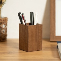 Porte-stylos en bois écologique, finition naturelle, organisateur de bureau pour le rangement des crayons, présentoir de papeterie, fait main