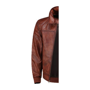 Veste d'hiver en cuir de qualité supérieure décontractée pour homme, col mandarin, logo frontal, imperméable, coupe-vent, doublure en laine, réversible - Product Image 5