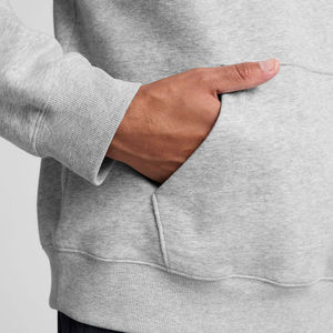 Sweat à capuche personnalisable pour homme, 100% coton, molleton éponge, sans cordon, hiver, écologique, coupe ample, uni, haute qualité - Product Image 4