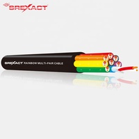 Câble audio multipaire SREXACT 8 canaux de type Rainbow, câble multipaire XLR, gaine en PVC, paire torsadée, blindage en feuille, cuivre nu