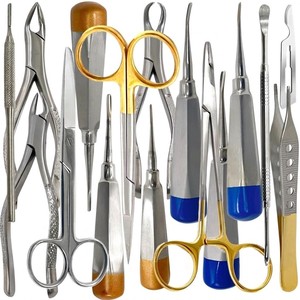 Kit d'instruments d'extraction dentaire vétérinaire allemand haut de gamme de 25 pièces : pinces et outils chirurgicaux - Product Image 1