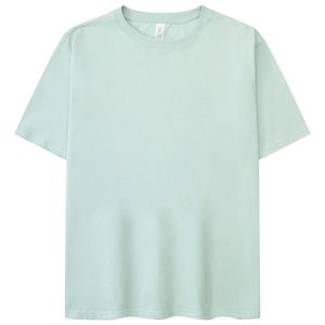 เสื้อยืดคอกลมแขนสั้นสีเขียวเข้มสำหรับผู้ชาย ผ้าฝ้าย 100% ทรงโอเวอร์ไซส์ สไตล์ลำลอง ทอเรียบ สีพื้น ดีไซน์เรียบง่าย ไม่หดตัว - Product Image 3