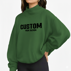 Sudadera con Capucha Extra Grande Informal de Poliéster/Algodón para Mujer, con Cuello Redondo, Tejido de Rizo, Logotipo Frontal Personalizado Impreso, Servicio OEM, Calidad Premium - Product Image 3