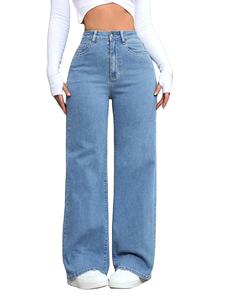 Jean en denim décontracté taille haute, pantalon cargo, style hip-hop hiver, délavé, vintage, streetwear, brodé - Product Image 4
