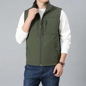 เสื้อกั๊กฤดูหนาวแบบไม่มีแขนบุขนแกะ ซิปหน้า สำหรับออกกำลังกาย-เสื้อผ้าขายส่ง เสื้อกั๊กผู้ชายแบบกลับด้านได้ พร้อมโลโก้สั่งทำ - Product Image 1