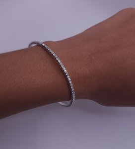 3.09 CT Lab Grown Diamond Bangle <b>Bracelet</b> in 18K Gold Plated | IGI Certified Luxury Bridal Wedding Jewelry - Product Image 6