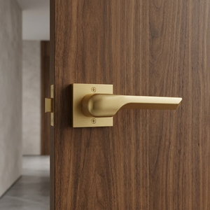 Premium Solid Brass Door <b>Handle</b> Set with Mortise <b>Lock</b> | Luxury Lever Door <b>Handles</b> for Hotel, Home & Office Interior Hardware - Product Image 2