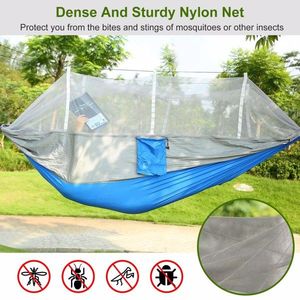 Portable Double Hammock Net 600lbs Load Capacity for 2 Persons Outdoor Camping & Hiking with Mosquito Net for Home Use - Product Image 4
