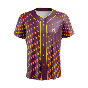 เสื้อเบสบอลผู้หญิงแบบใหม่สั่งทำได้ ลายพิมพ์ตามต้องการ ปิดกระดุม ใส่ได้ในฤดูร้อน ไซส์ใหญ่ เป็นมิตรกับสิ่งแวดล้อม พิมพ์โลโก้ด้านหน้าและชื่อผู้เล่นตามสั่ง - Product Image 4