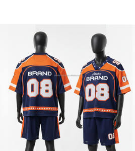 Maillot de football américain pour adultes de haute qualité, personnalisable, 100% polyester, vêtements de sport respirants, séchage rapide, fabriqué au Pakistan - Product Image 4