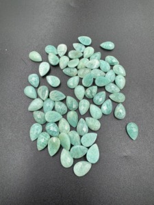 Piedra Preciosa de Amazonita Suelta Hecha en India, Corte Briolette, para Joyería, Gema Natural Verde en Forma de Pera en Oferta - Product Image 4