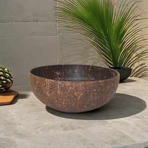 Tazón de cáscara de coco pulido ecológico 100% hecho a mano de Vietnam para decoración del hogar ensalada de frutas fideos artesanías naturales - Product Image 2