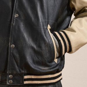 <b>Casual</b> Wear <b>Men</b> Leather Letterman <b>Jacket</b> Premium Quality Letterman Leather <b>Jacket</b> Wholesale Price Leather Letterman <b>Jacket</b> - Product Image 6