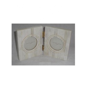 High Quality Double Panel <b>Picture</b> Photo <b>Frame</b> With Mosaic of Bone Inlay in Natural Polish Finish Table Photo <b>Frames</b> - Product Image 2