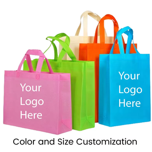 Durable Custom Printed Non Woven Fabric Recyclable <b>Bags</b> Reusable Shopping Tote <b>Bags</b> for Toiletries Storage Grocery Wholesale - Product Image 3