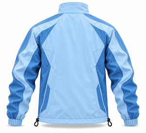 Chaqueta Cortavientos Casual para Hombre, Diseño Color Block, Impermeable, Cierre Completo con Cremallera, Bolsillo en el Pecho, Color Azul Claro, Ropa para Exteriores, OEM - Product Image 2