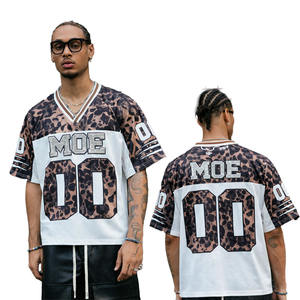 Camiseta de Fútbol Americano con Estampado de Leopardo Personalizada, Sublimada, de Malla, Estilo Urbano, Camuflaje, Proveedor de Camisetas de Fútbol Americano - Product Image 1