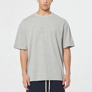 T-shirt surdimensionné pour homme, design personnalisé, uni, écologique, respirant, manches courtes, logo sur le devant, 100% coton, polyester, coton - Product Image 3