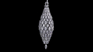 Boucles d'oreilles pendantes de luxe en diamant marquise, plaqué or blanc rhodié, diamants de laboratoire, pour mariée - Product Image 6