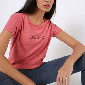Camiseta Casual de Manga Corta para Mujer, Ecológica, de Algodón Sólido Comprimido, Sin Límites, para Primavera - Product Image 2