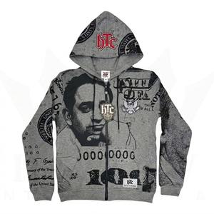 Sudadera con capucha de forro polar grueso de felpa francesa con logo personalizado, corte regular XS, hombros caídos, estampado liso, para invierno - Product Image 5