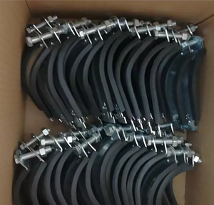 Stainless Steel Cable Tube Clamp, Rubber Cushioned Insulated Wire Clamp Metal <strong>Conduit</strong> Clamp