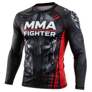Custom Digital Print Heat Transfer Rash Guard Polyester Nylon 140g Quick Dry Breathable Full Sleeve <b>Compression</b> Rash Guards - Product Image 1