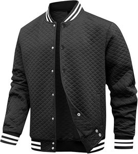 Men's Casual Spring Satin Windbreaker 100% Cotton <b>Waterproof</b> Breathable Quick Dry <b>Thin</b> Athletic Varsity <b>Jacket</b> Front Logo - Product Image 4